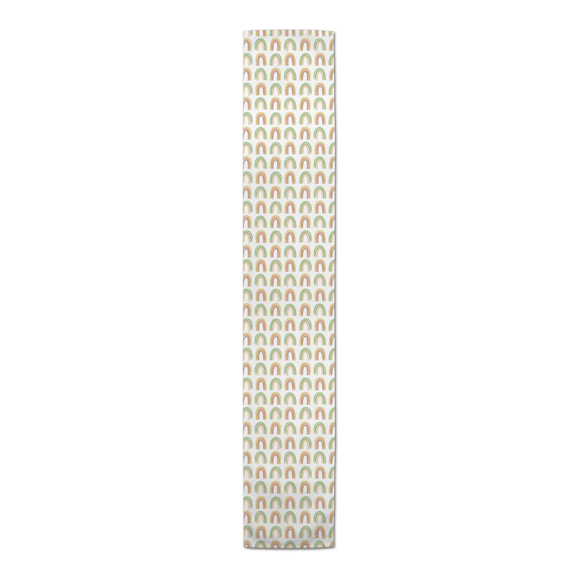 Straight Rainbow Pattern 16" x 90" Cotton Twill Runner